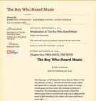 The Boy Who Heard Music Chapter 1