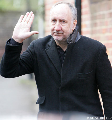 Pete Townshend at Neil Aspinall funeral