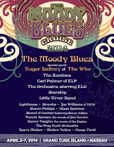 Ad for The Moody Blues Cruise 2014