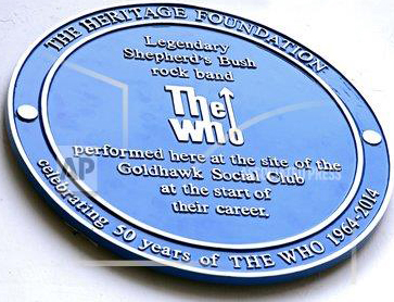 The Who blue plaque 2014