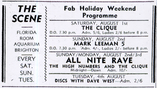 High Numbers ad 2 Aug 1964