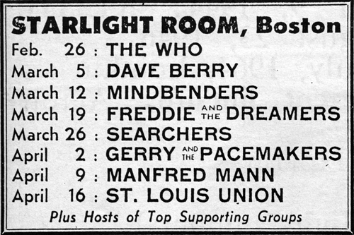 The Who ad 26 Feb 1966