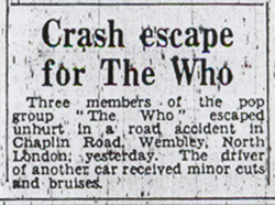Crash escape for The Who