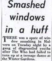 Smashed windows in a huff