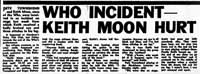 Who Incident Keith Moon Hurt