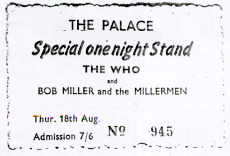 The Who 18 Aug 1966 ticket
