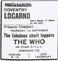 The Who ad 1 Sep 1966