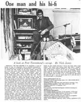 Pete Townshend home studio article