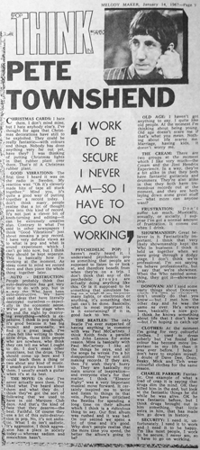 Pop Think-in Pete Townshend