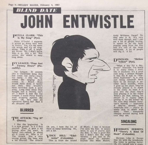 John Entwistle Blind Date Melody Maker
