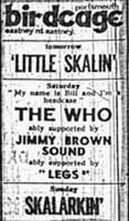 The Who at The Bridcage ad
