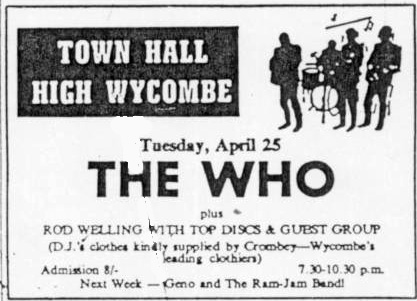 The Who ad 25 Apr 1967