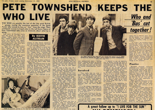 15 Nov 1968 NME article