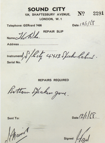 1968 Sound City bill