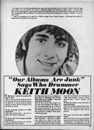 Keith Moon Hit Parader Apr 1969