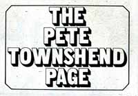 The Pete Townshend Page