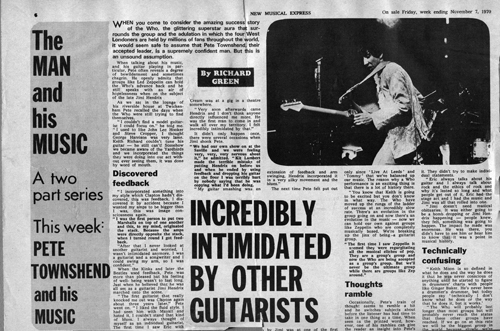 Pete Townshend NME 7 Nov 1970