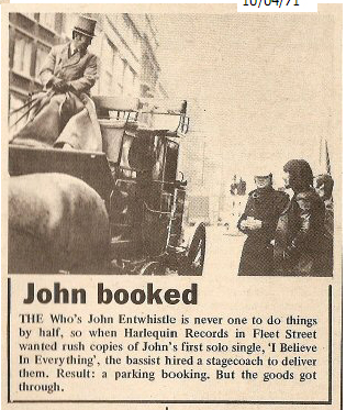 John Entwistle booked