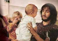Pete Townshend holding daughter Aminta