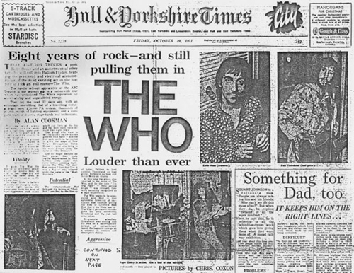 The Who Hull newspapaer report