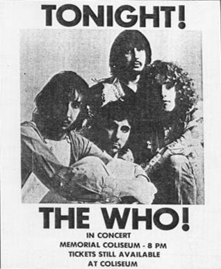 The Who Tuscaloosa ad 1971