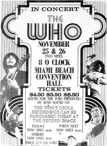 The Who Miami Beach ad 1971