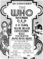 The Who Miami Beach ad 1971