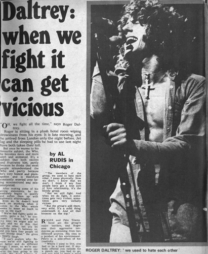 Roger Daltrey Melody Maker 9-2-74