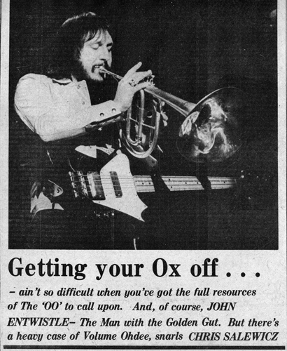 John Entwistle NME Nov. 1974