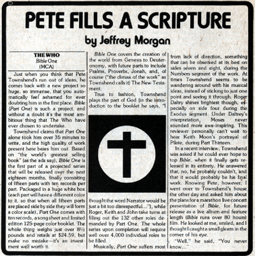 Creem Bible One Who parody