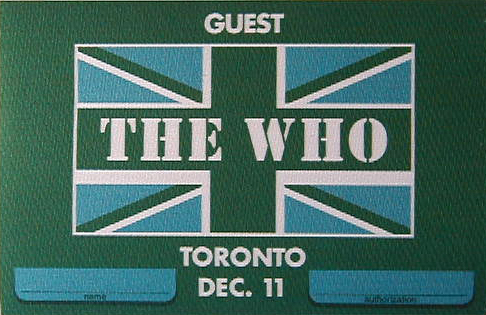 1975 Toronto backstage pass
