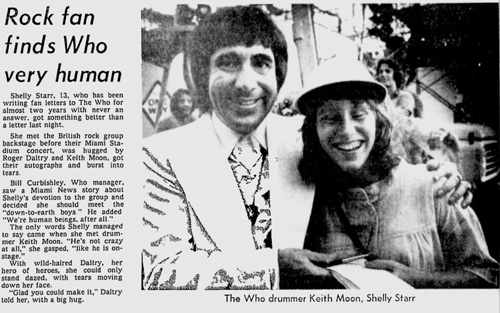 Keith Moon with fan Aug 7 1976