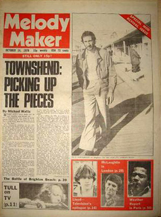 Pete Townshend Melody Maker 14 Oct. 1978