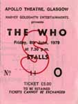 The Who ticket 8 Jun 1979
