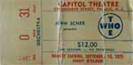 The Who ticket 10 Sep 1979