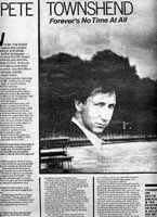 Pete Townshend New Musical Express June 1982