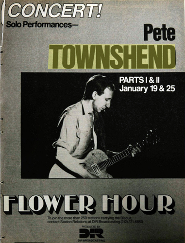 Pete Townshend Flower Hour 1986