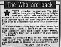 The Who Are Back 1987