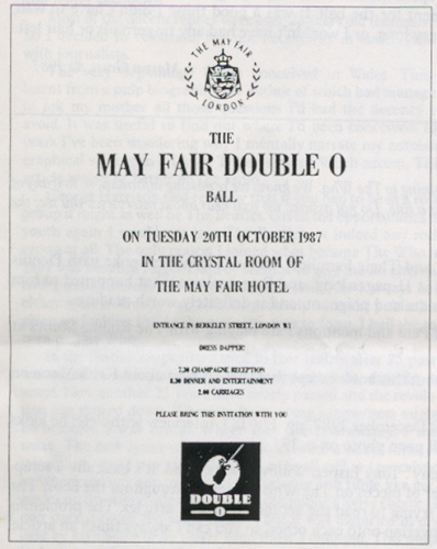 Double O MayFair invitation