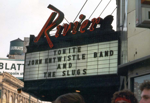 Marquee at 1988 Chicago Entwistle show
