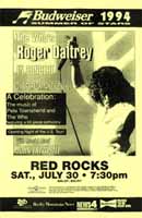 Roger Daltrey Red Rocks ad