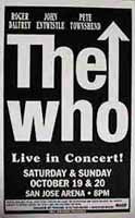 The Who 1996 San Jose poster