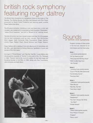 Program for British Rock Symphony