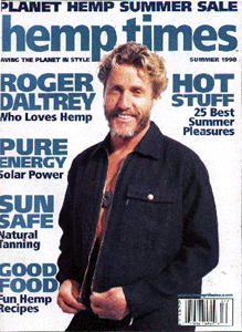 Roger Daltrey on cover of Hemp Times