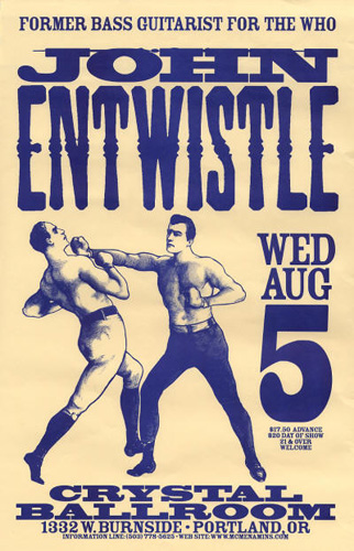 John Entwistle at Crystal Ballroom ad