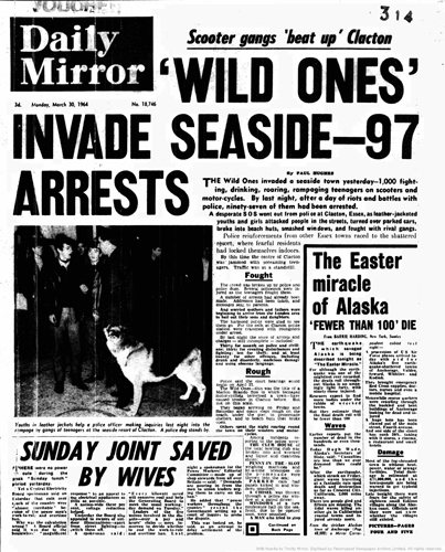 Clacton riots headline
