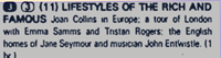 TV listing for John Entwistle on Lifestyles of the Rich and Famous