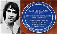 Keith Moon Blue Plaque