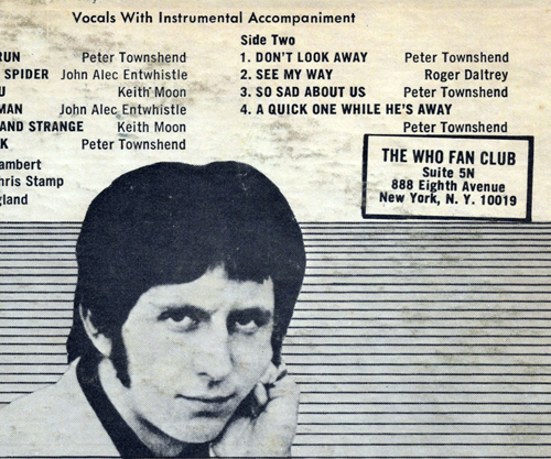 The Who Us Fan Club notice